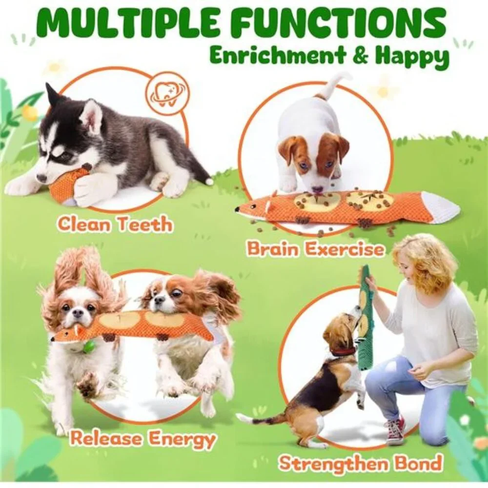 Dog Toys for Aggressive Chewers, 2 Pack No Stuffing Interactive Dog